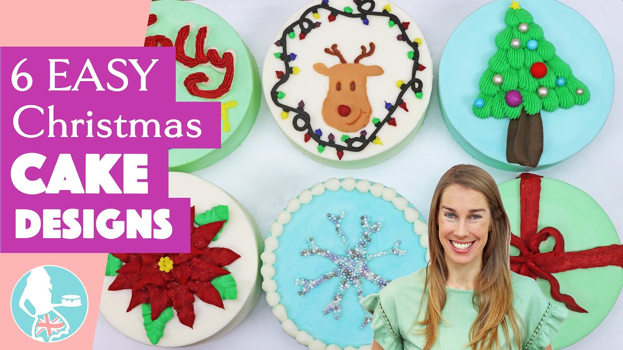 6 Easy Christmas Cake Designs