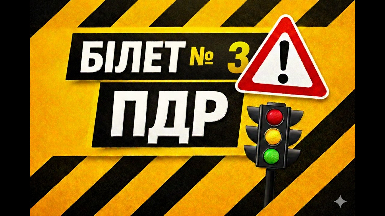 3 Білет |  ПДР Україна 2026 — Повний розбір тесту: Регулювальник, Перехрестя, Велосипедисти