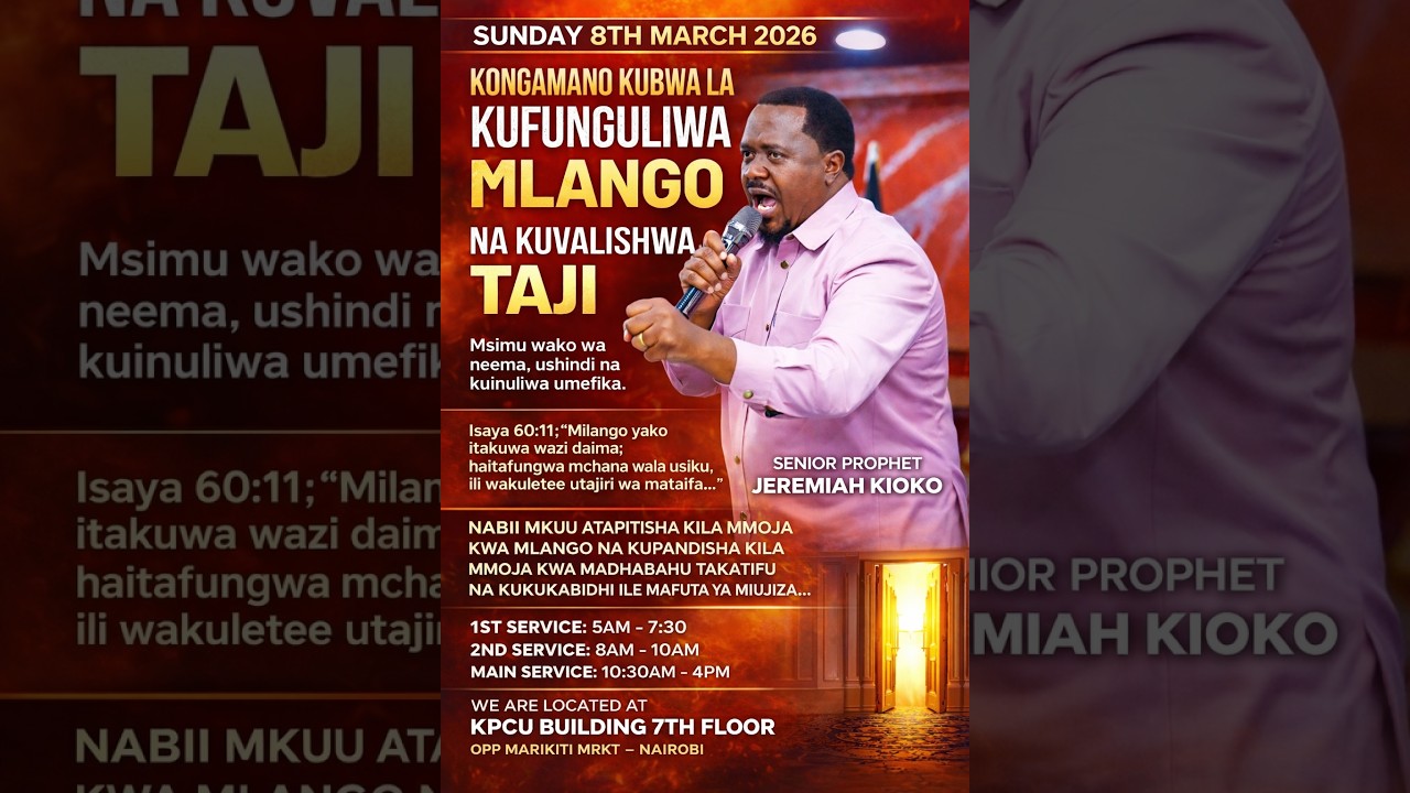 WELCOME TO SUNDAY 2ND SERVICE LIVE WITH SENIOR PROPHET 8.3.2026.