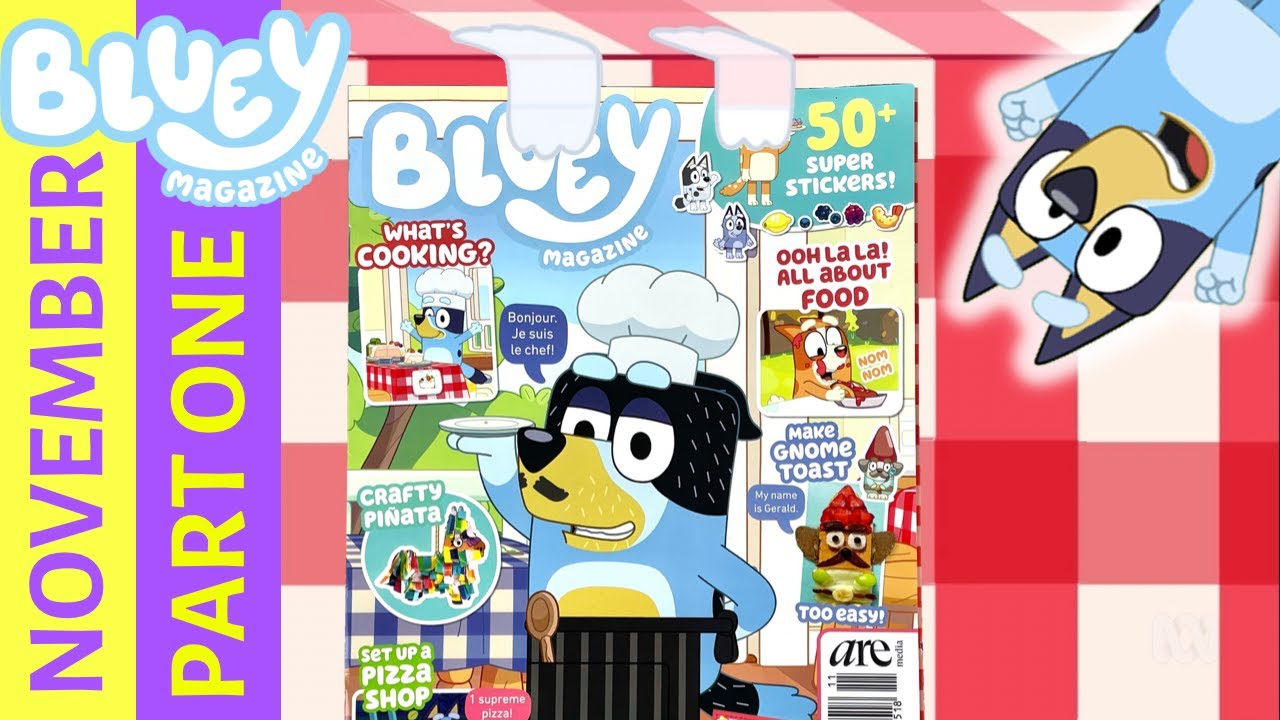 BLUEY Magazine - November 2022 Issue Part 1 🍔🍟 | Bluey Books & Crafts | Disney Jr | ABC Kids