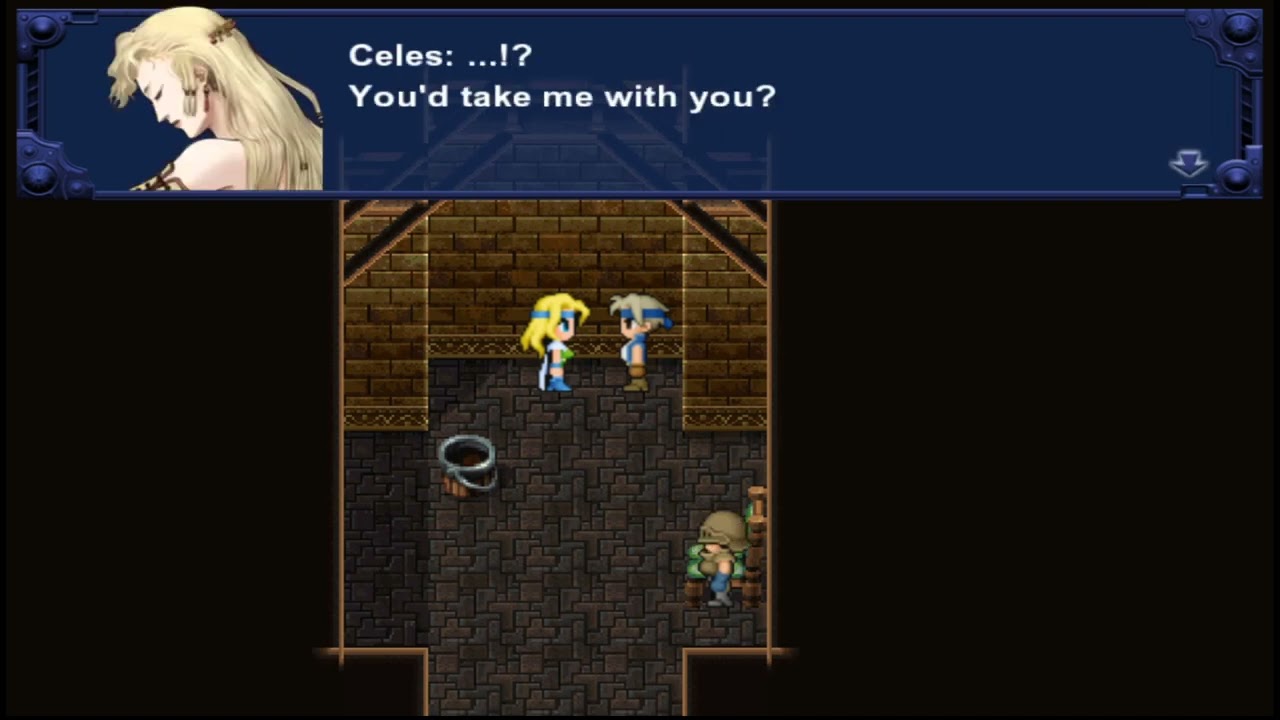 Final Fantasy VI (PC) Story Scene #26 - Locke rescues Celes