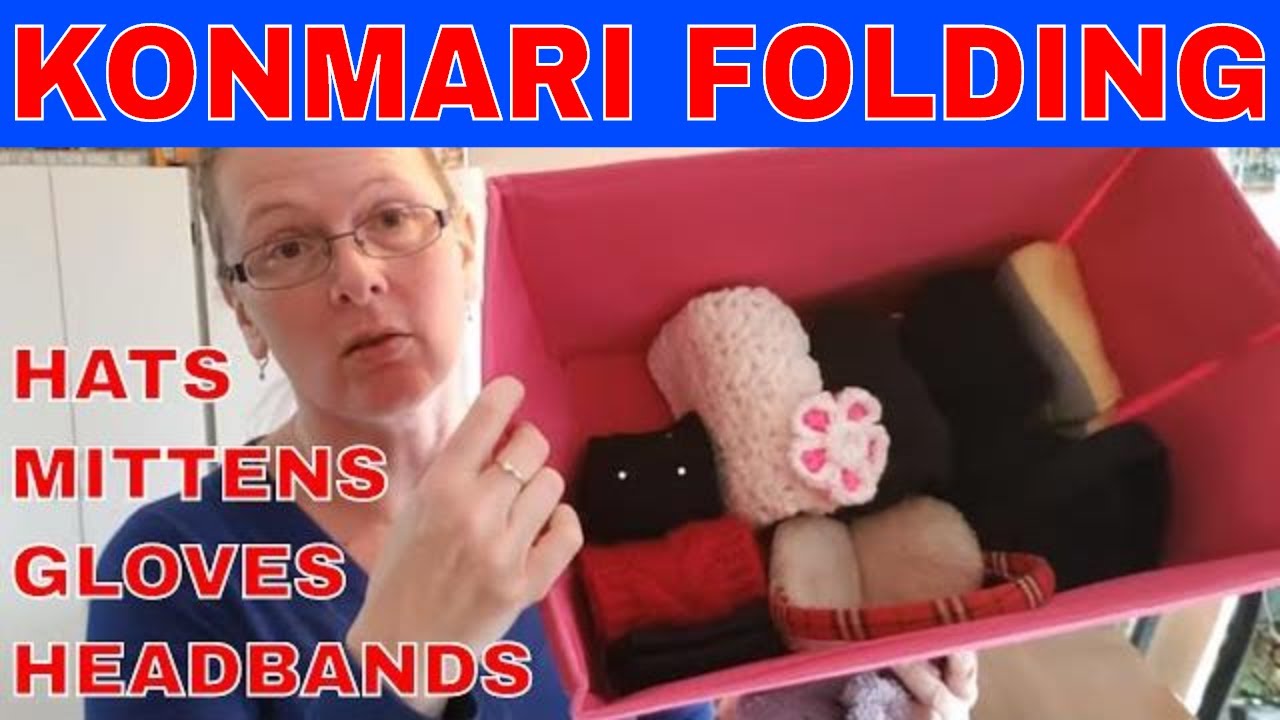 How to konmari fold winter hats, gloves, mittens & winter headbands