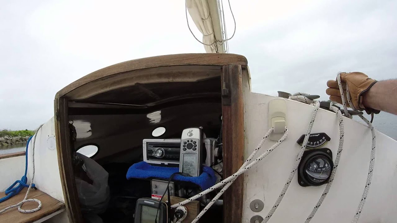 Herreshoff America Catboat sailing no motor needed