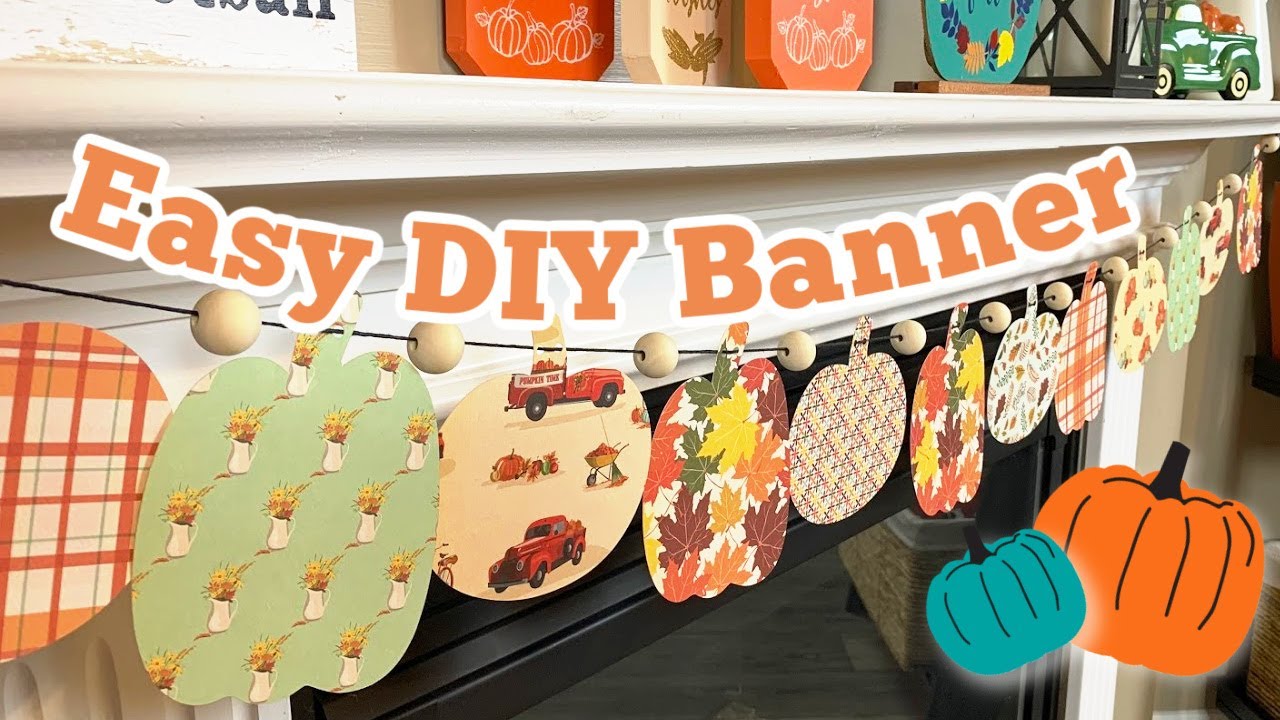 How to Make DIY Banner with Cricut | DIY Fall Home Decor Idea EASY