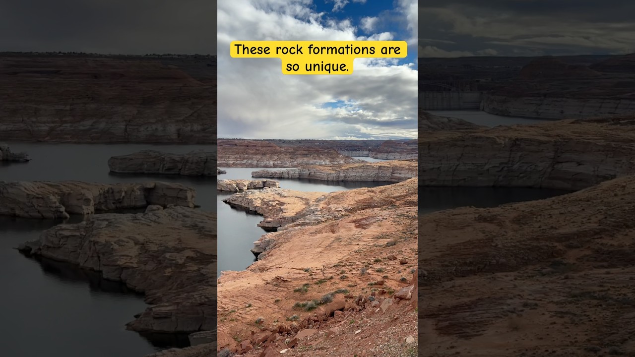 Unique rock formations near Utah and Arizona border 
