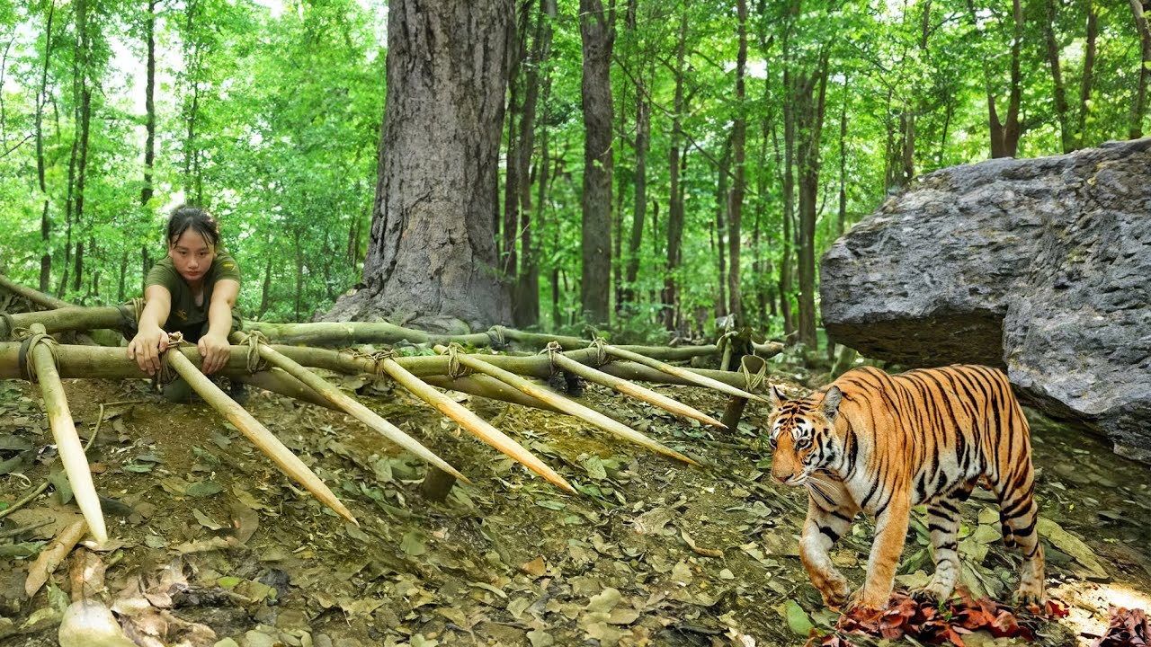Full video: 60 Days of Log Cabin Building & Survival - Facing a Big Tiger, Losing a Friend & Revenge