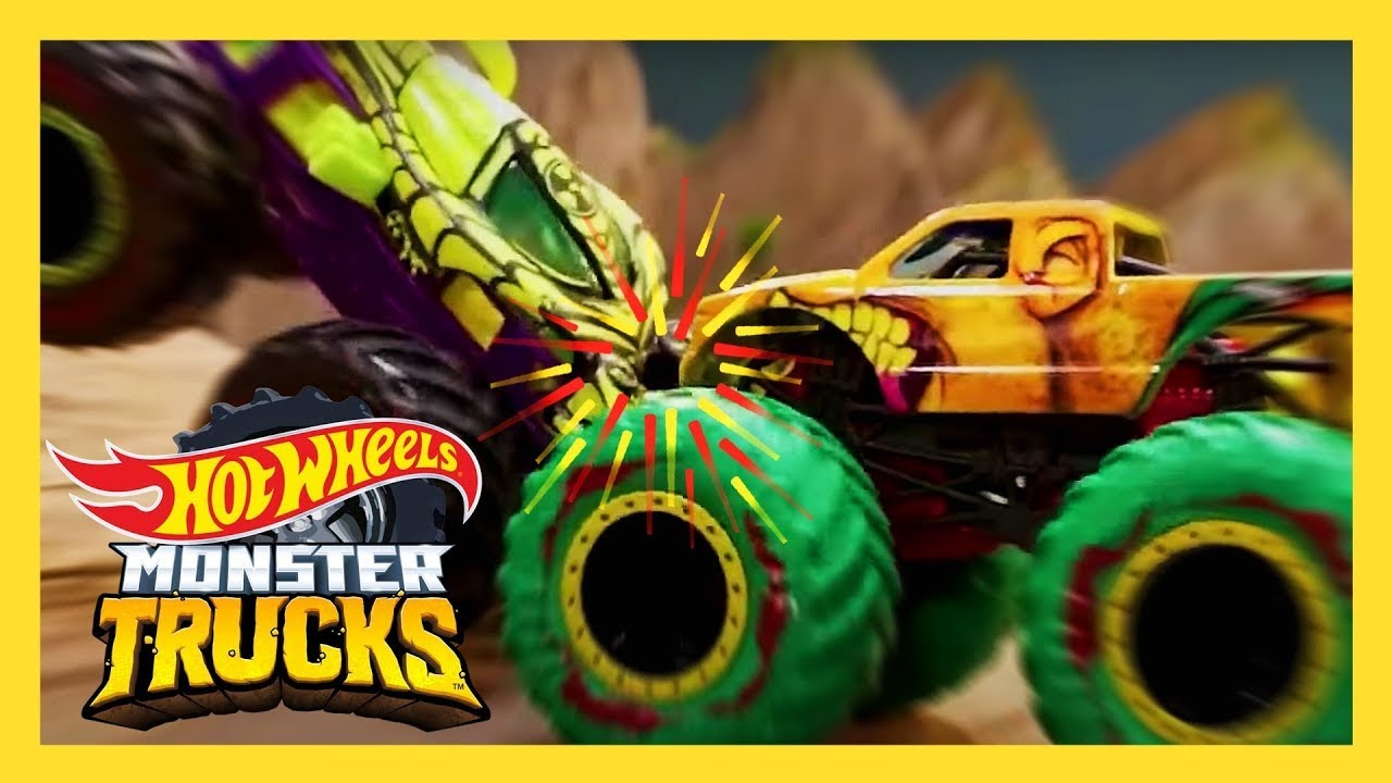 Bigfoot, Mega-Wrex Dragon i Monster Trucks w TURNIEJU TYTAN&Oacute;W! | Pełne odcinki Hot Wheels Po Polsku