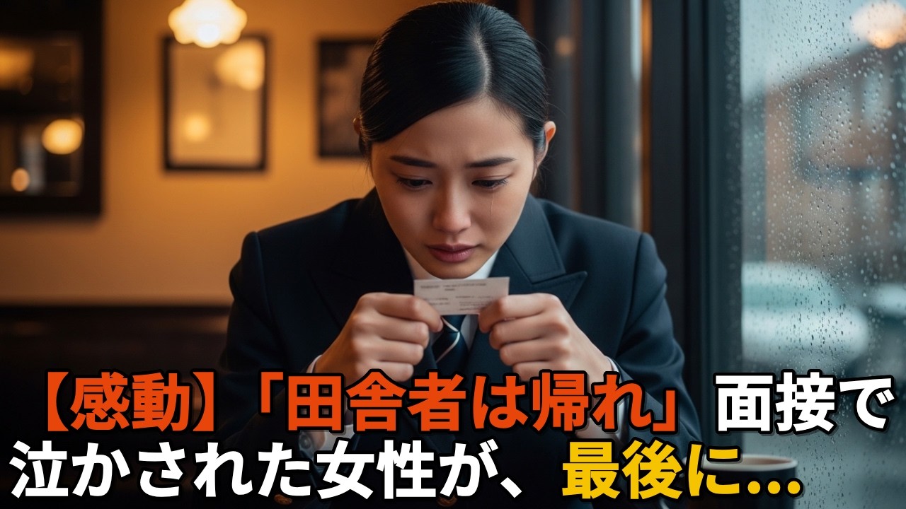 【感動】「田舎者は帰れ」面接で泣かされた女性が、最後に電話した相手とは——