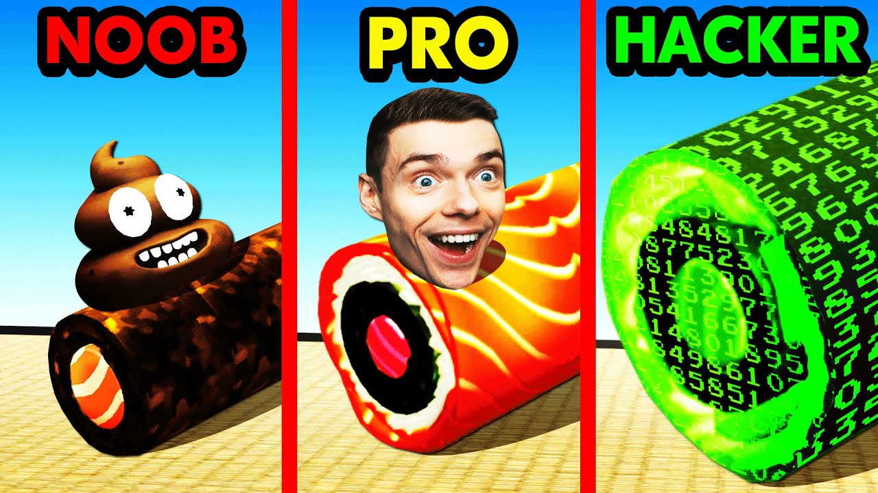 NOOB vs PRO vs HACKER SUSHI ROLL