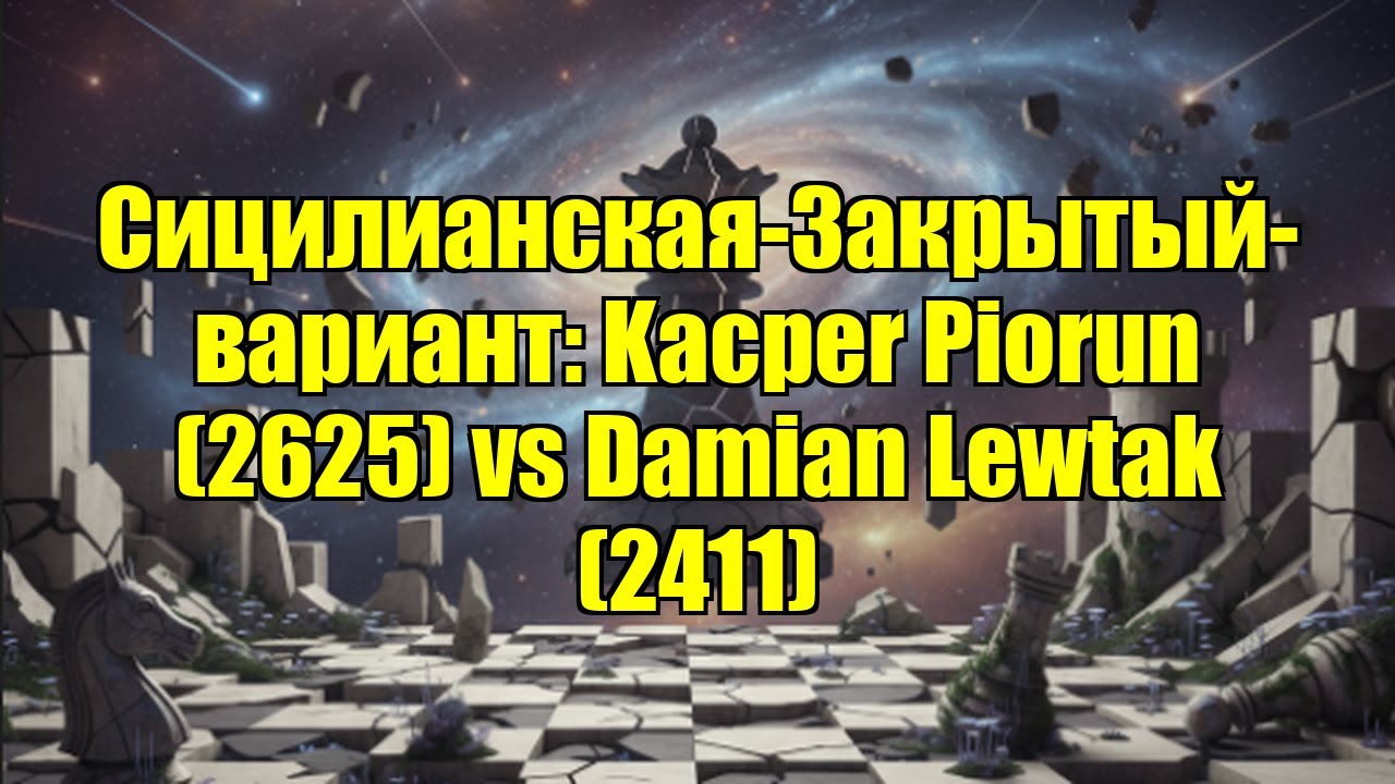 Сицилианская-Закрытый-вариант: Kacper Piorun (2625) vs Damian Lewtak (2411)