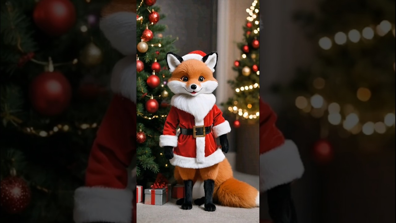 Cute toy fox 🦊 for Christmas | Toy fox 🦊 crushing ai generated video #shorts #trending #toys #cute