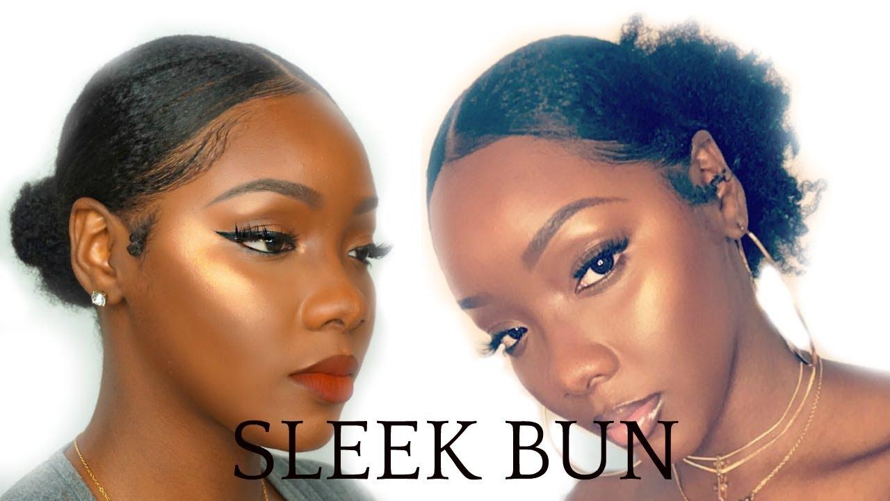 SLEEK BUN/PONYTAIL ON KINKY NATURAL HAIR
