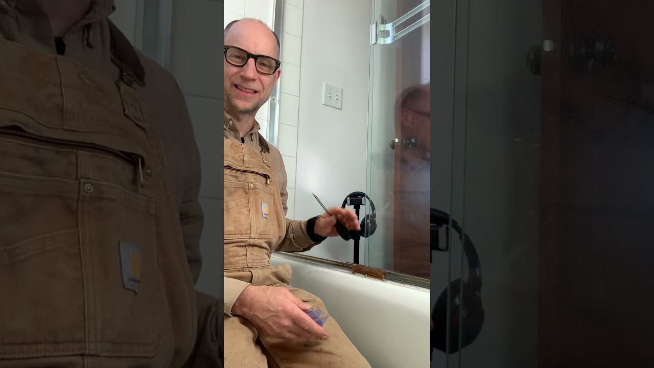 Glass shower door bottom guide replacement