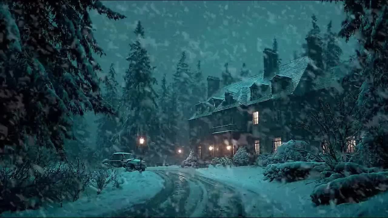 Frozen Winter Night Ambience – Snow & Wind Outside for Deep Sleep & Study