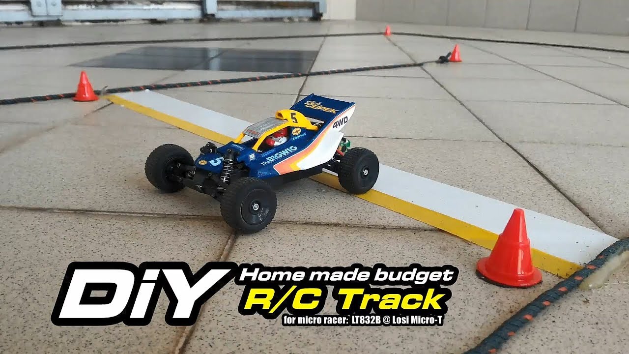 DIY home made budget R/C track for micro racer LT832 & Losi Micro-T