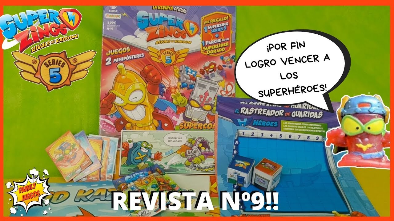SuperZings Series 5 Nueva revista Kid Fury VENCE a Kid Kazoom en los juegos de mesa