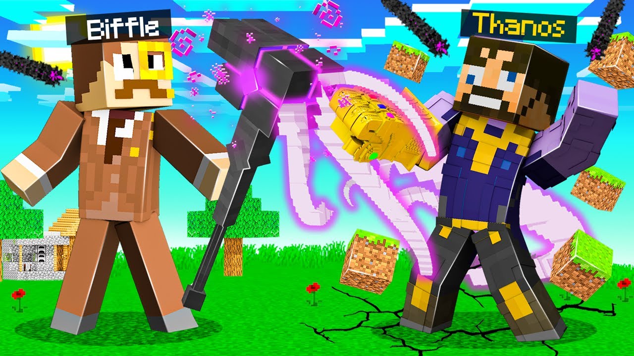 Using INFINITY HAMMER on THANOS in Insane Craft