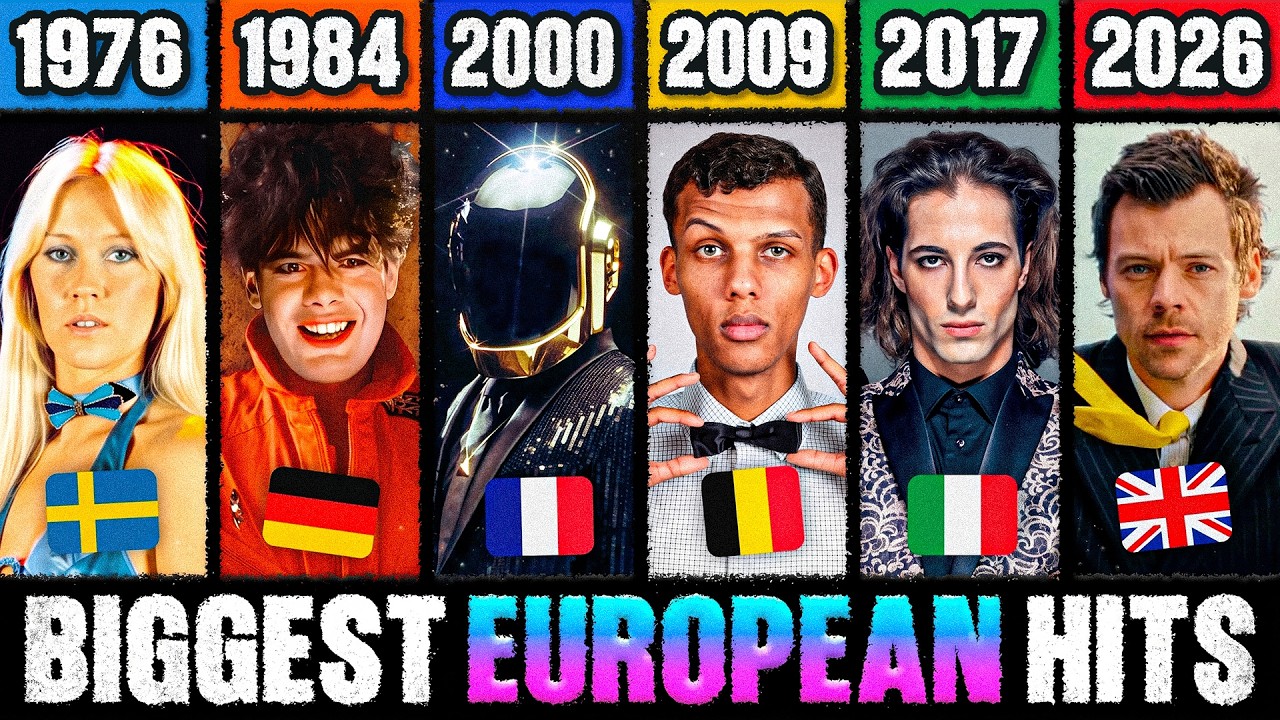 BIGGEST EUROPEAN HITS OF EACH YEAR (1976 - 2026)