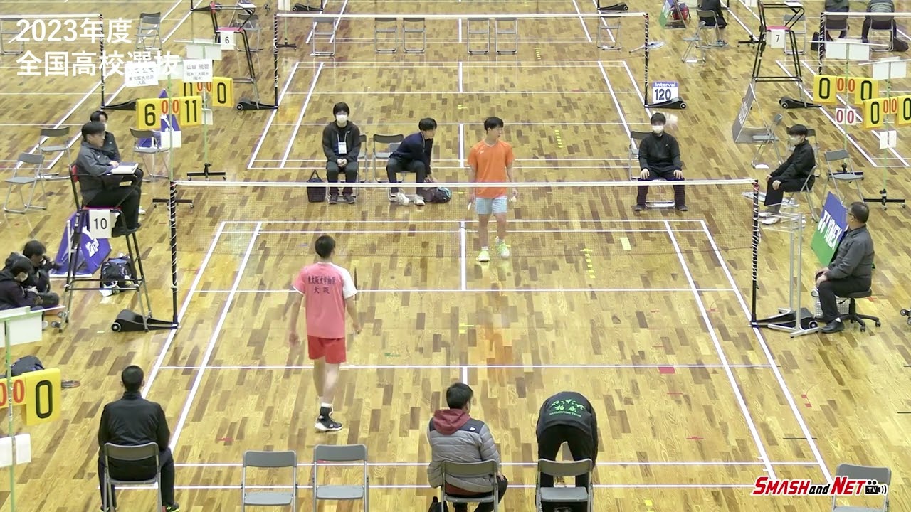 山田琉碧(福井工大福井)vs 中塚悠太(東大阪柏原) 男子Ｓ準決勝【高校選抜2023年度】