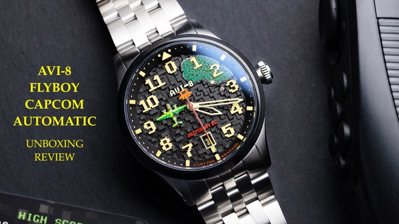 Avi-8 Flyboy Capcom 1942 Automatic Pixel Limited Edition Watch | Review Valjoux Relogios