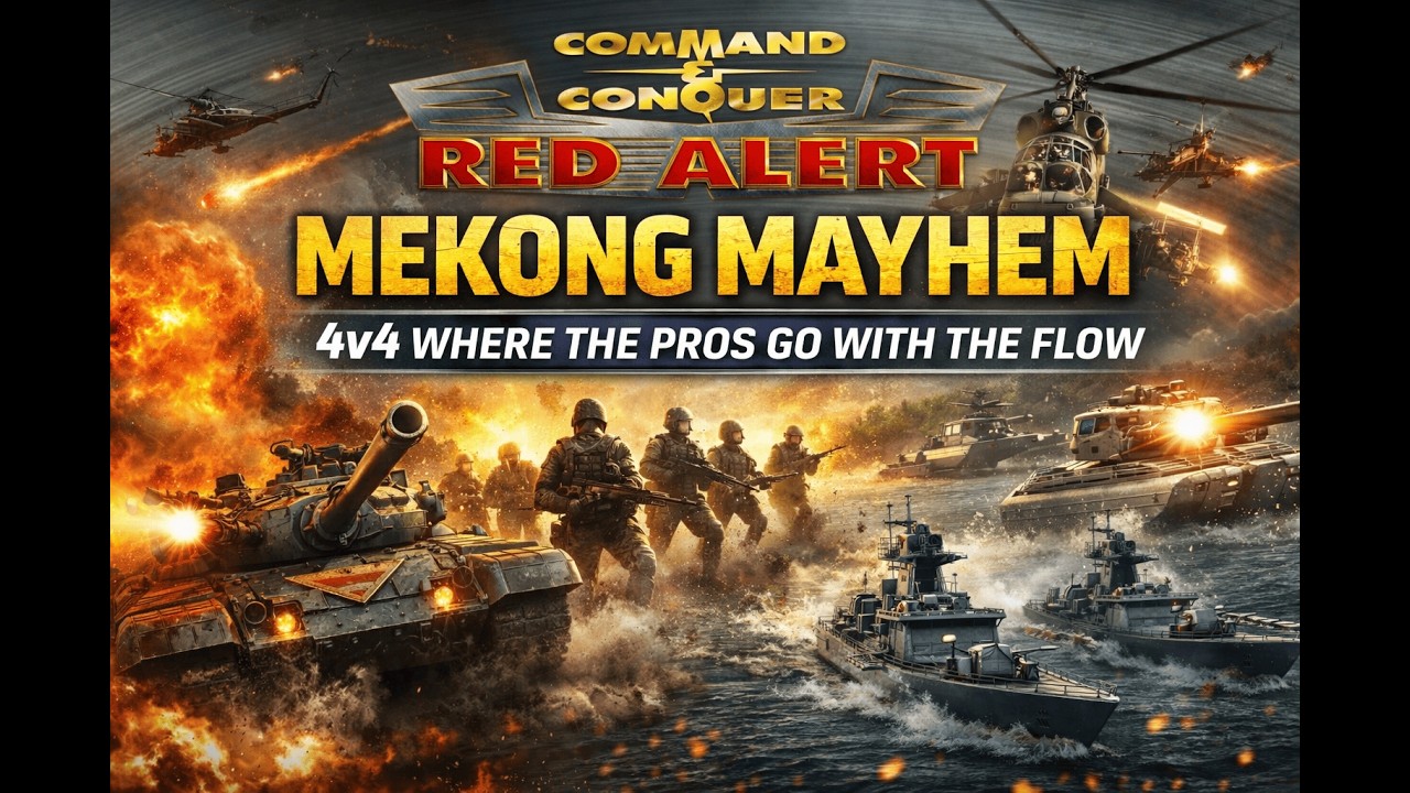 Command & Conquer: Red Alert Remastered — Mekong Mayhem: 4v4 Where the Pros Go With the Flow
