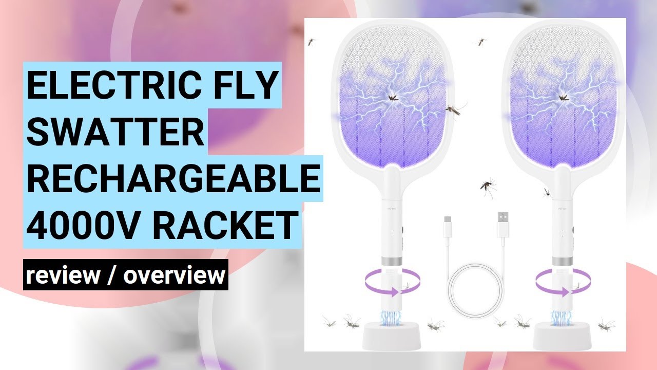 Review: Powerful 4000V Electric Fly Swatter & Bug Zapper Racket - 2-in-1 Mosquito Killer!