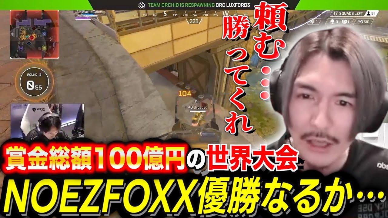 【Apex世界大会初戦】ついに始まった最大規模の大会に挑戦するNFX Apex部門を全力応援するふぉい【NOEZ FOXX】