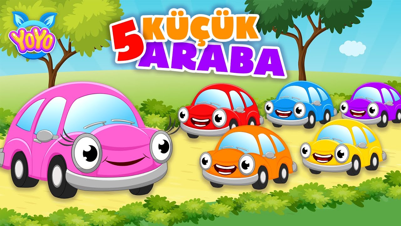 5 Küçük Araba 🚗 | Eğitici ve Eğlenceli Çocuk Şarkısı | Sayıları ve Taşıtları Öğreniyoruz!