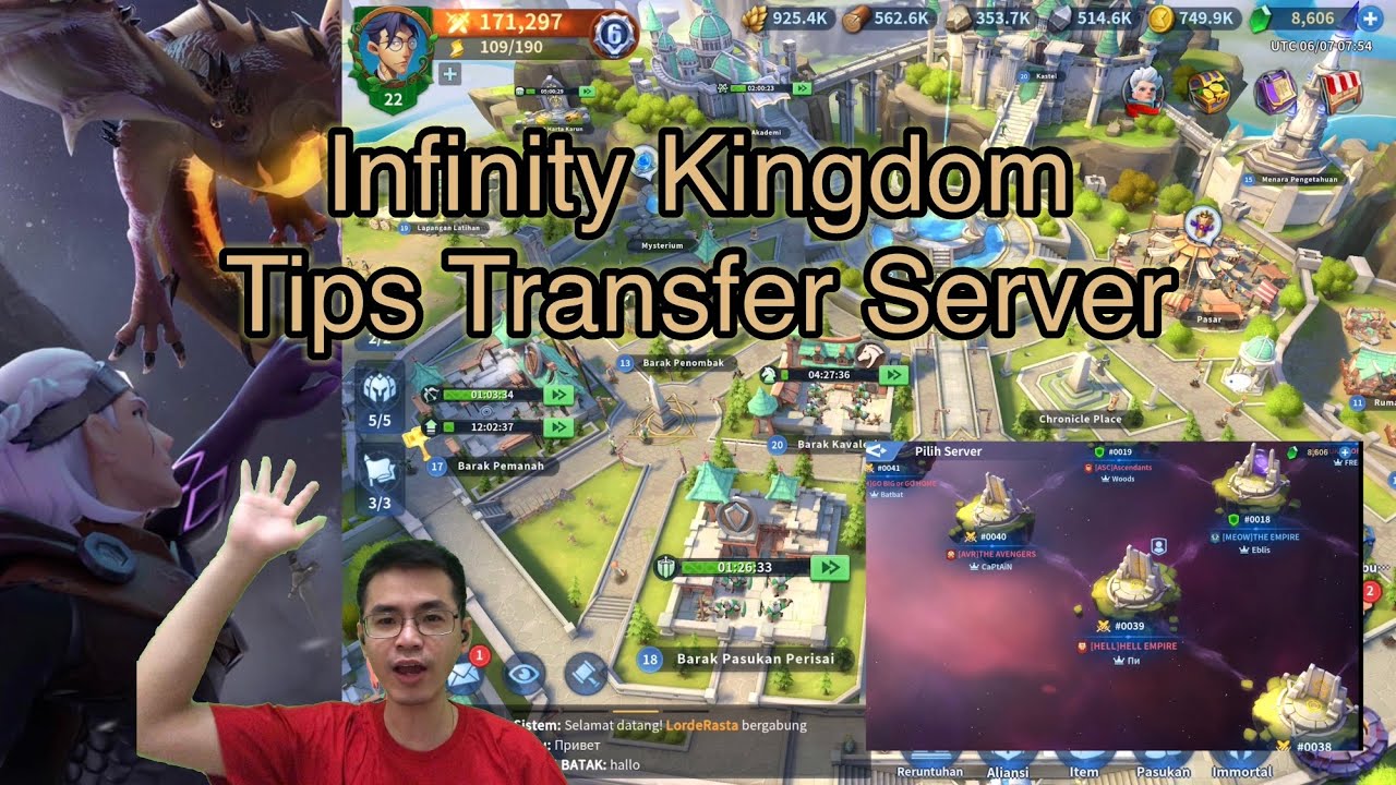 Tips Change Server Infinity Kingdom Gameplay