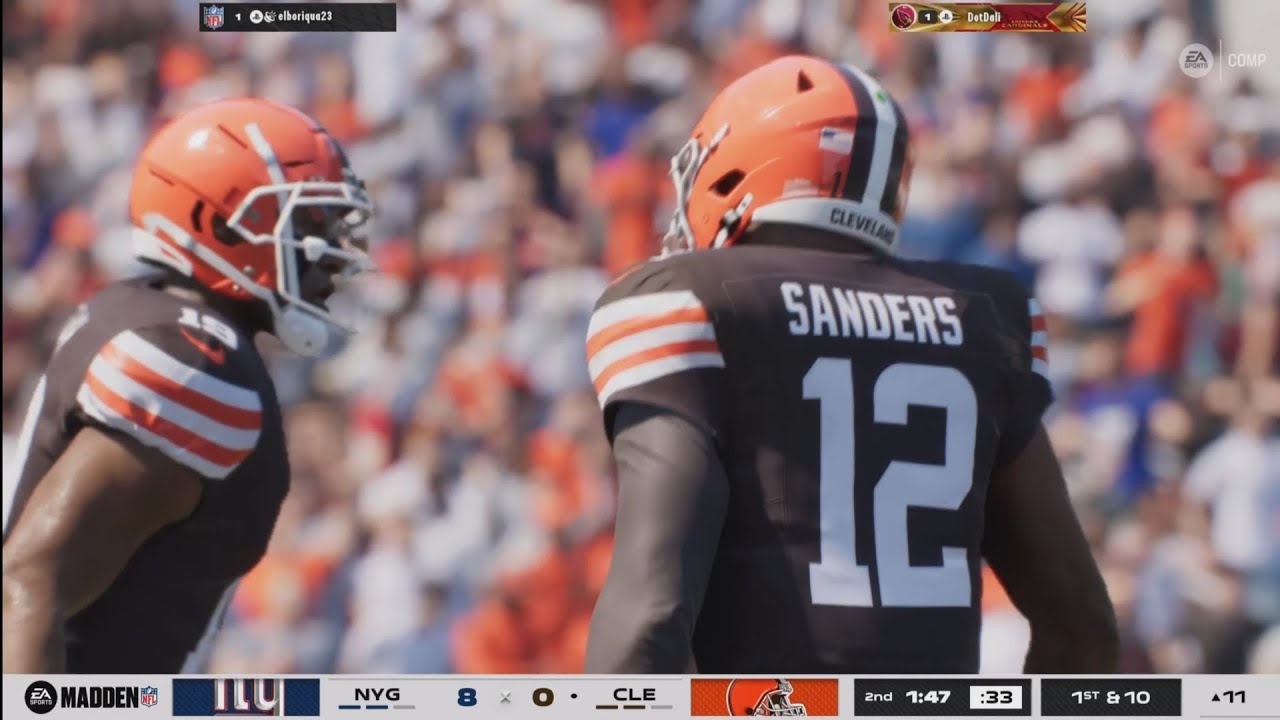 Рейтинговая онлайн-игра Madden 26 &ndash; &laquo;Браунс&raquo; против &laquo;Джайентс&raquo; | 4K UHD