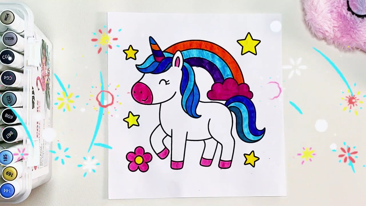 Unicornio Mágico 🦄✨ | Vídeo Divertido para Niños | Colorea con Andrea 