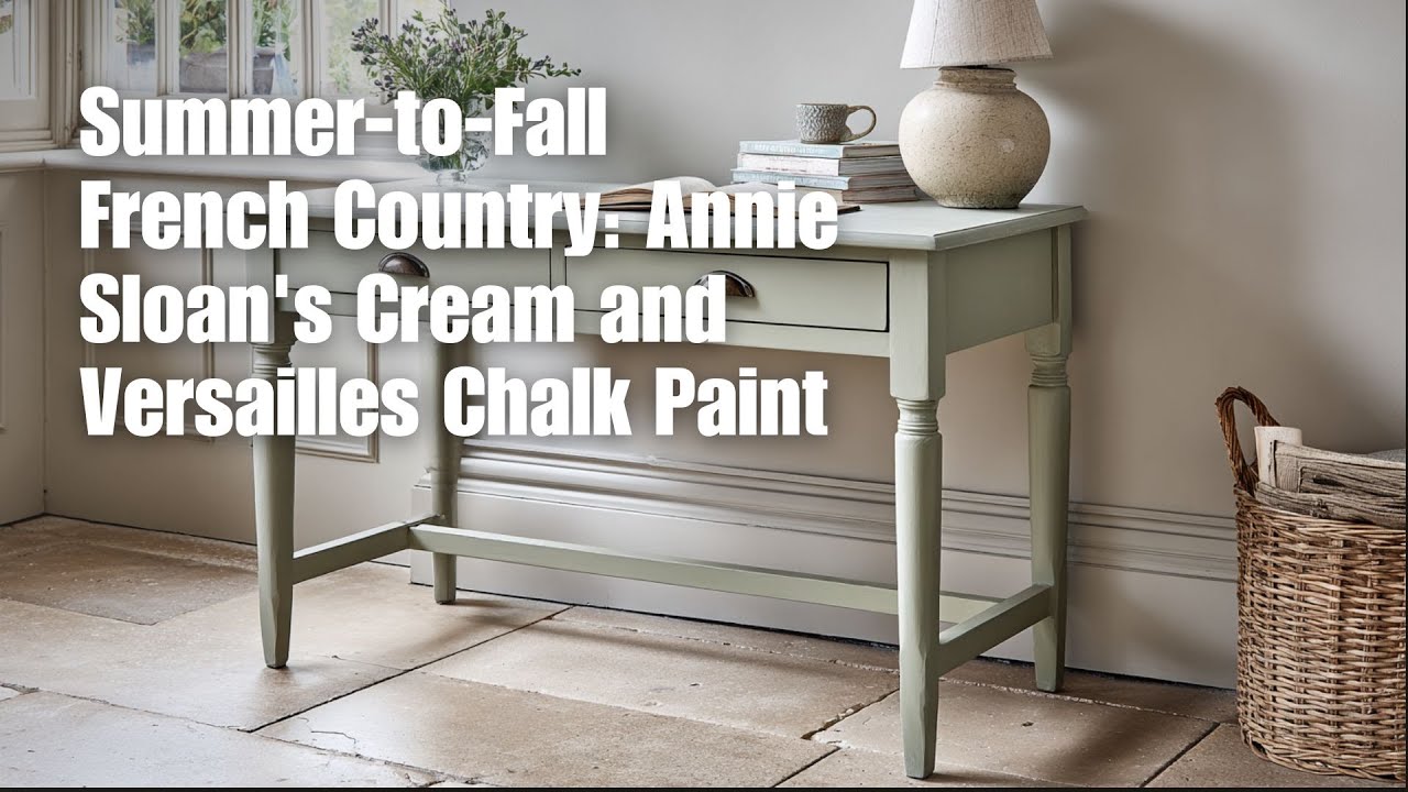 Summer-to-Fall French Country Style Inspired by Annie Sloan's Cream and Versailles Chalk Paint