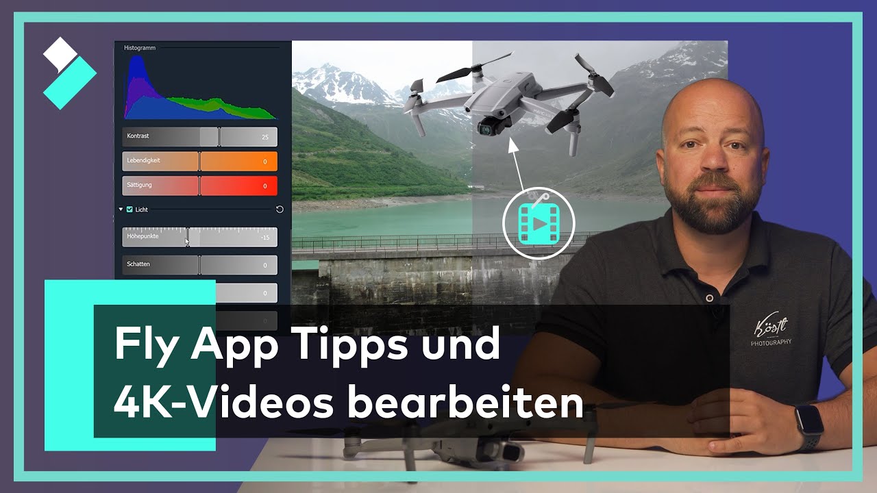 Drohne: DJI Fly App Tipps und 4K-Videos bearbeiten | FilmoraX User-Showcase