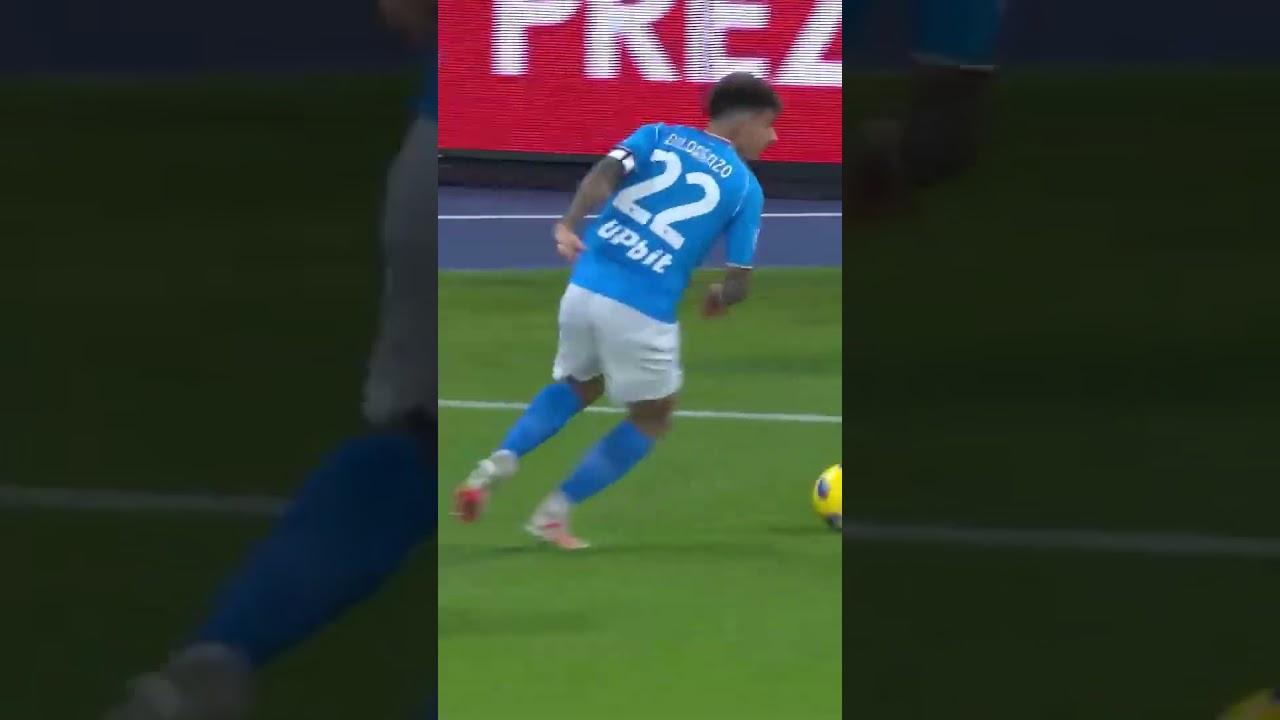 Politano dribbles past two Milan defenders and fires one into the roof of the net #shorts