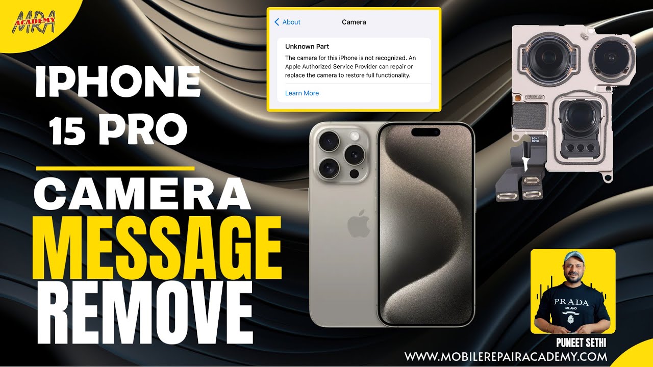 How to remove iPhone 15 pro camera message | remove unknown part Message | important camera message
