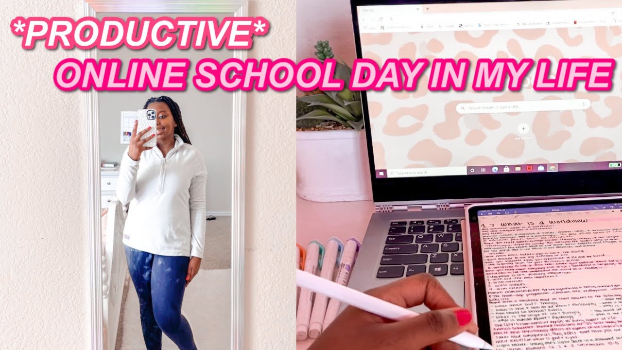a PRODUCTIVE online school day in my life *middle school*