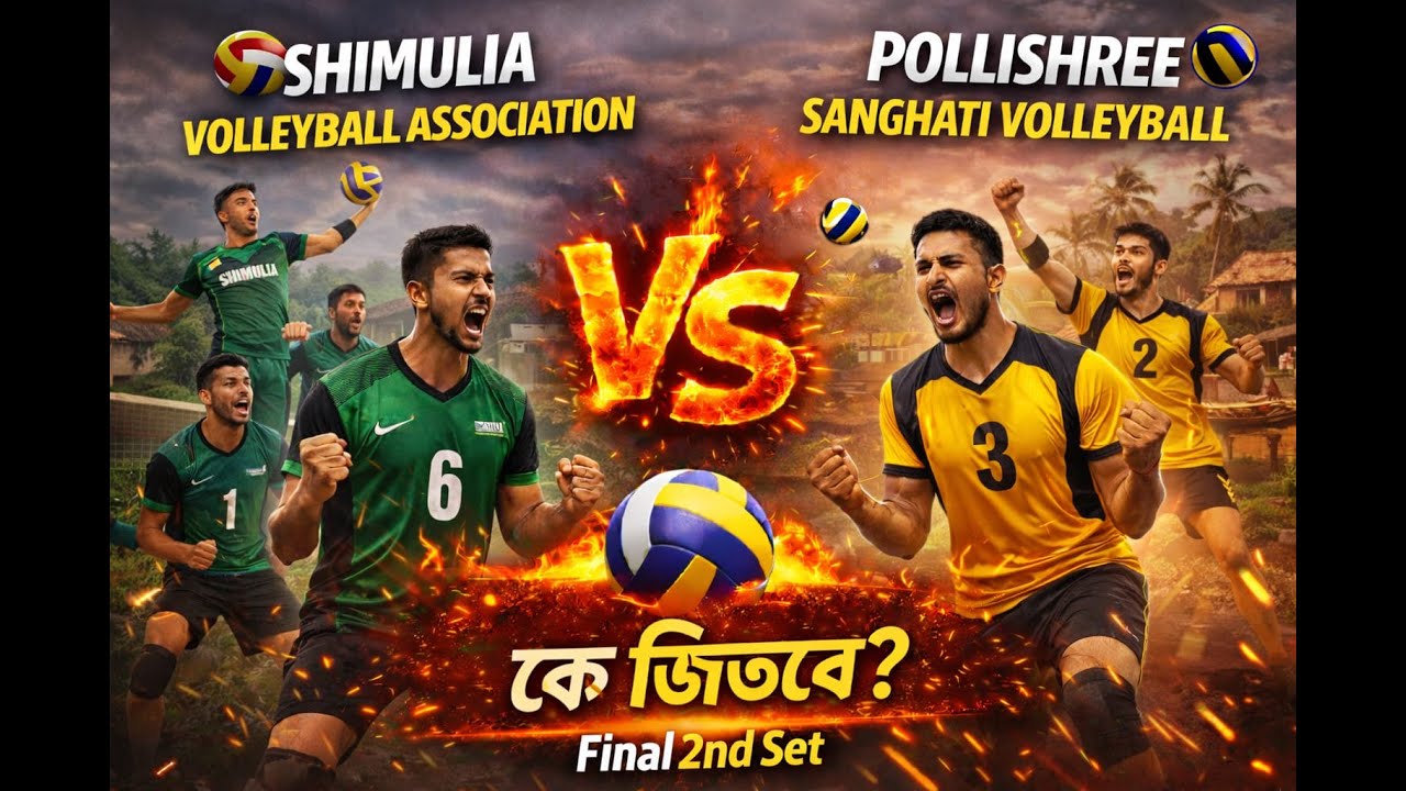 Final 2nd Set 🔥 কে জিতবে? শিমুলিয়া ভলিবল এসোসিয়েশন vs পল্লিশ্রী সংহতি | টানটান উত্তেজনার ম্যাচ 🔥