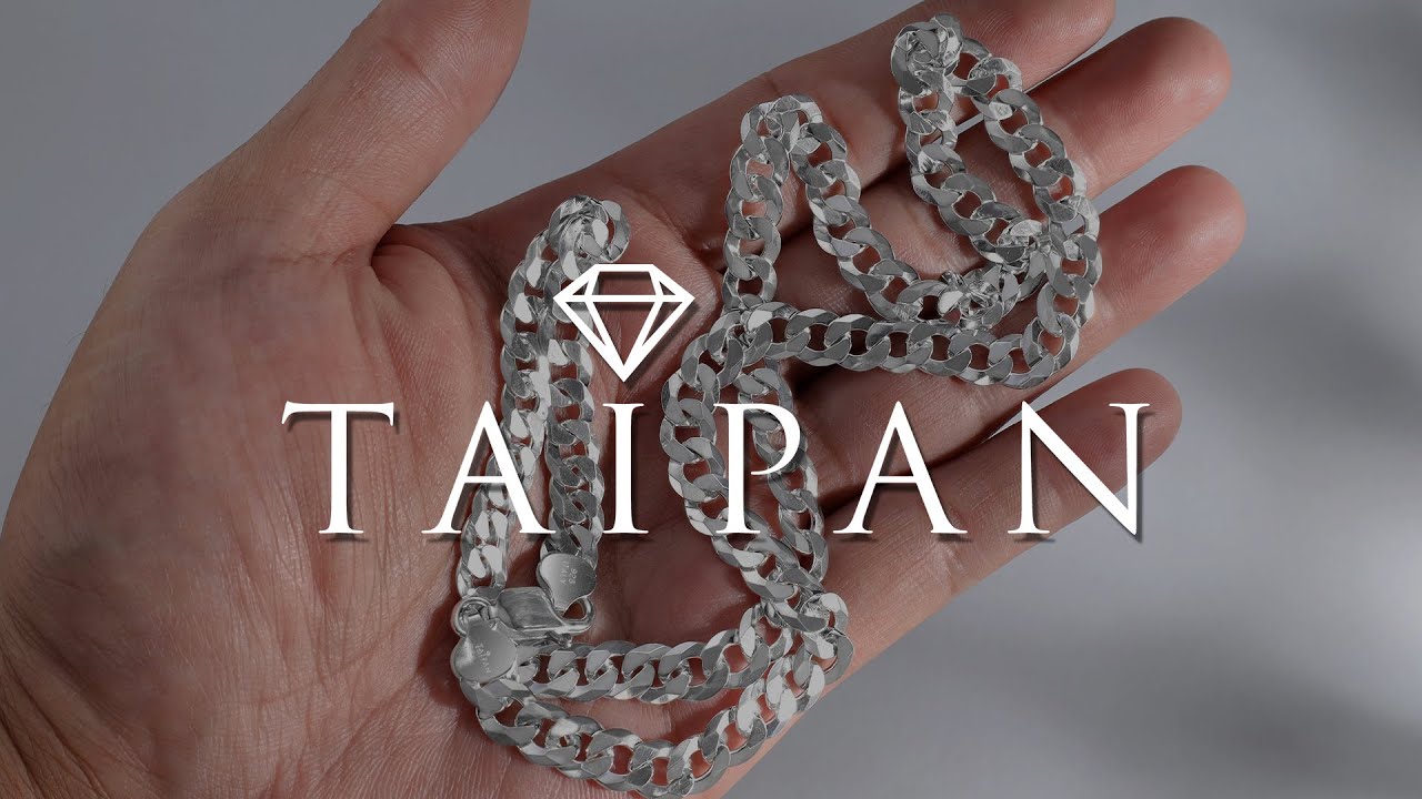 Taipan Flache Panzerkette 7mm breit versch. L&auml;ngen aus 925 Sterling Silber