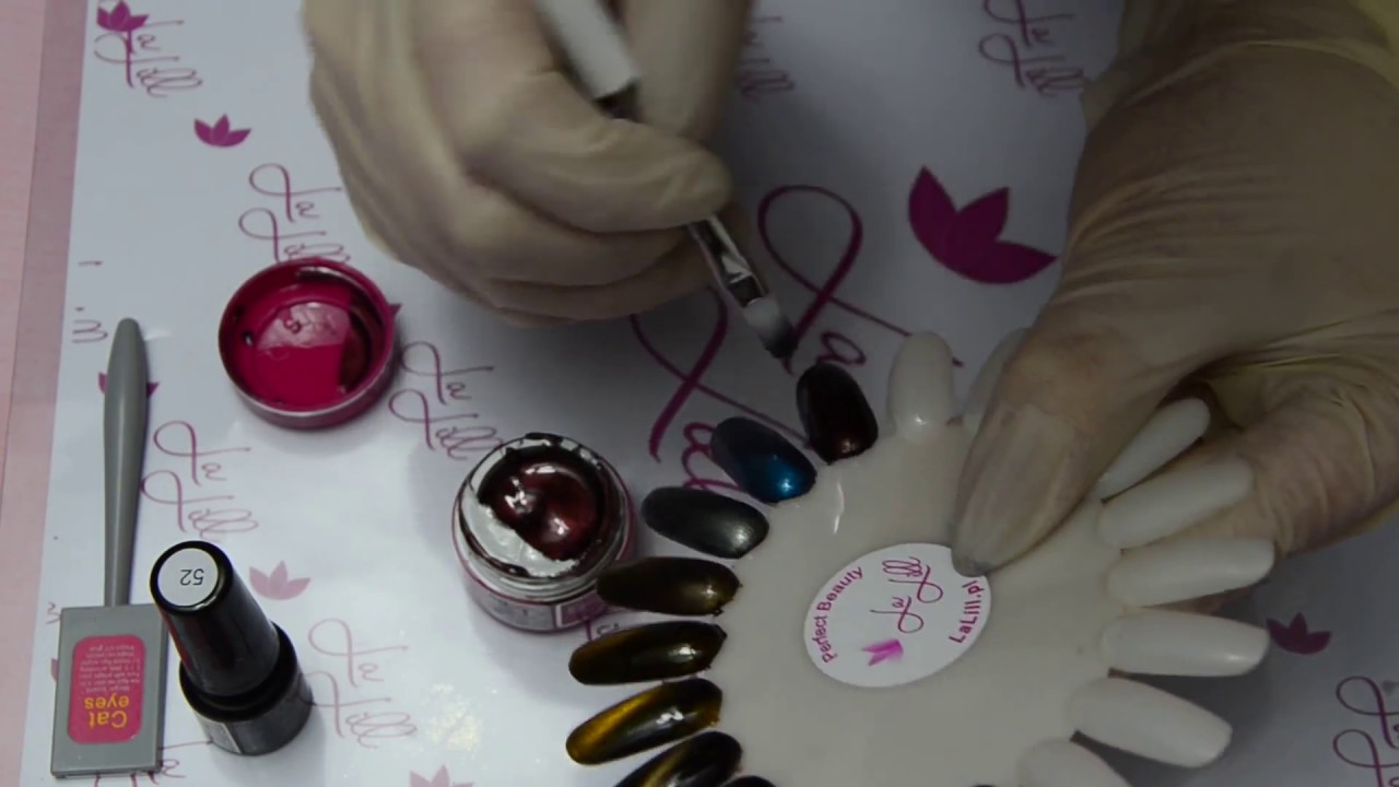 Jak wykonać manicure metodą żelową: Żele Cat Eye / Kocie Oko
