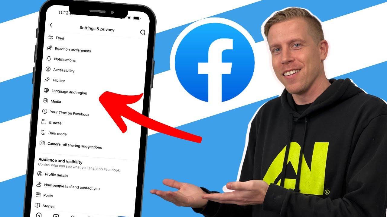 Как изменить язык на Facebook
