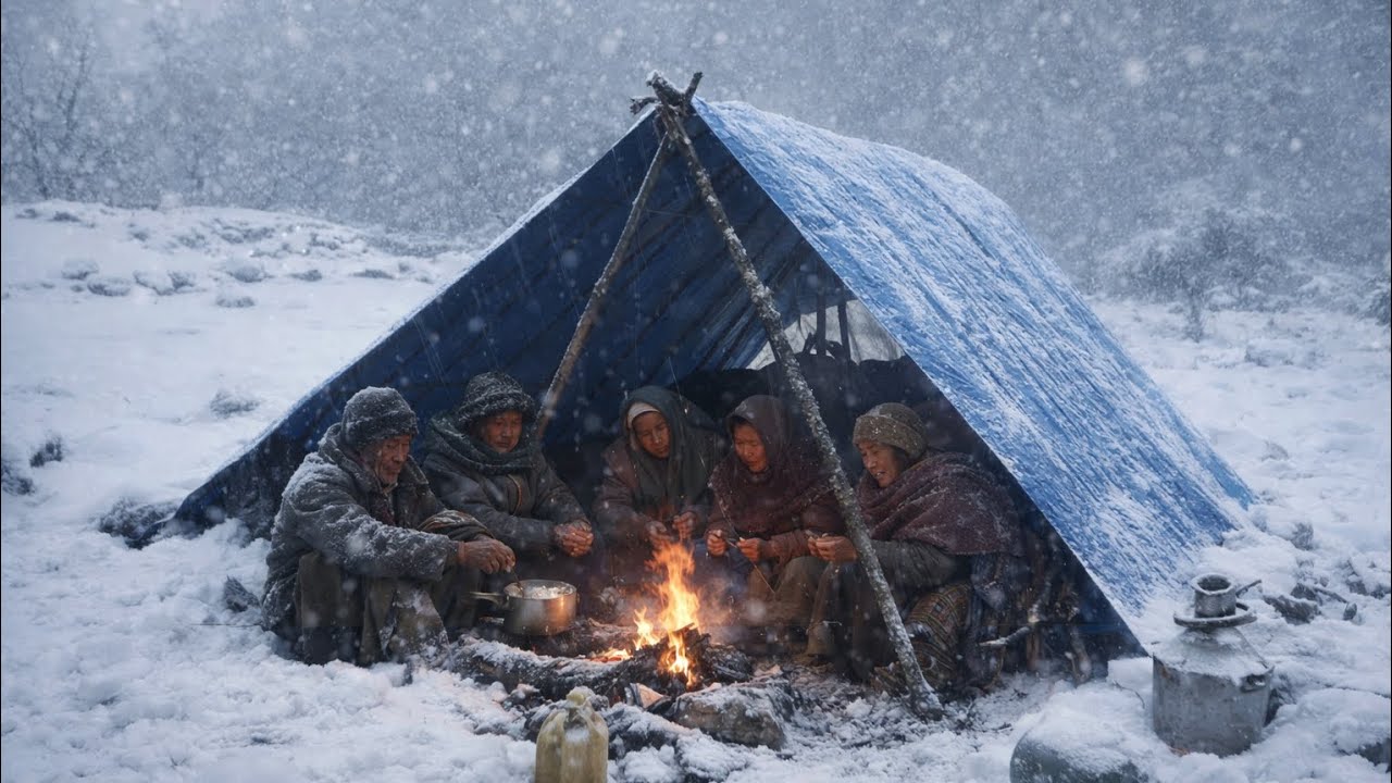 Best Life in A Himalayan Shepherd&rsquo;s During the Snowfall | Most Relaxing | Village Documentary Video