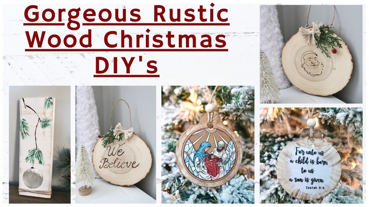 3 GORGEOUS RUSTIC WOOD CHRISTMAS DIY’s * Must Try Easy Wood Christmas Decor * BlondieNextDoor