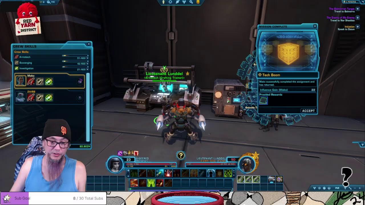 Snow day part 2... SWTOR Bounty Hunter fresh... art, chat, coffee and friends.