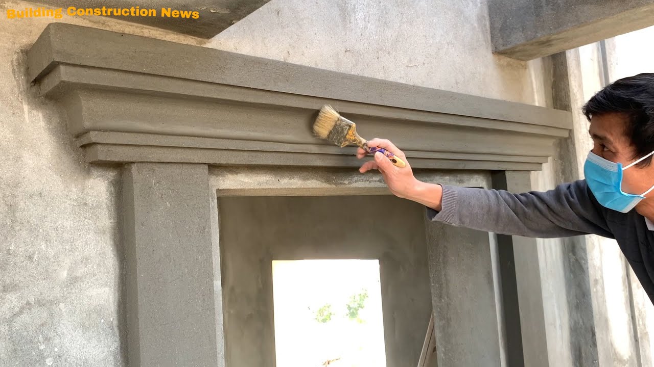 Instructions For Construction And Decoration Of Modern Window Frames Using Sand And Cement Bricks