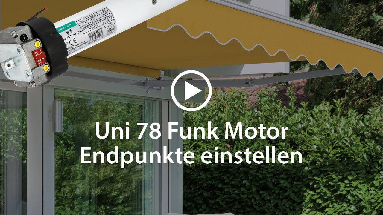 Endpunkte einstellen - UNI78 Universal Funk-Markisenmotor | JAROLIFT