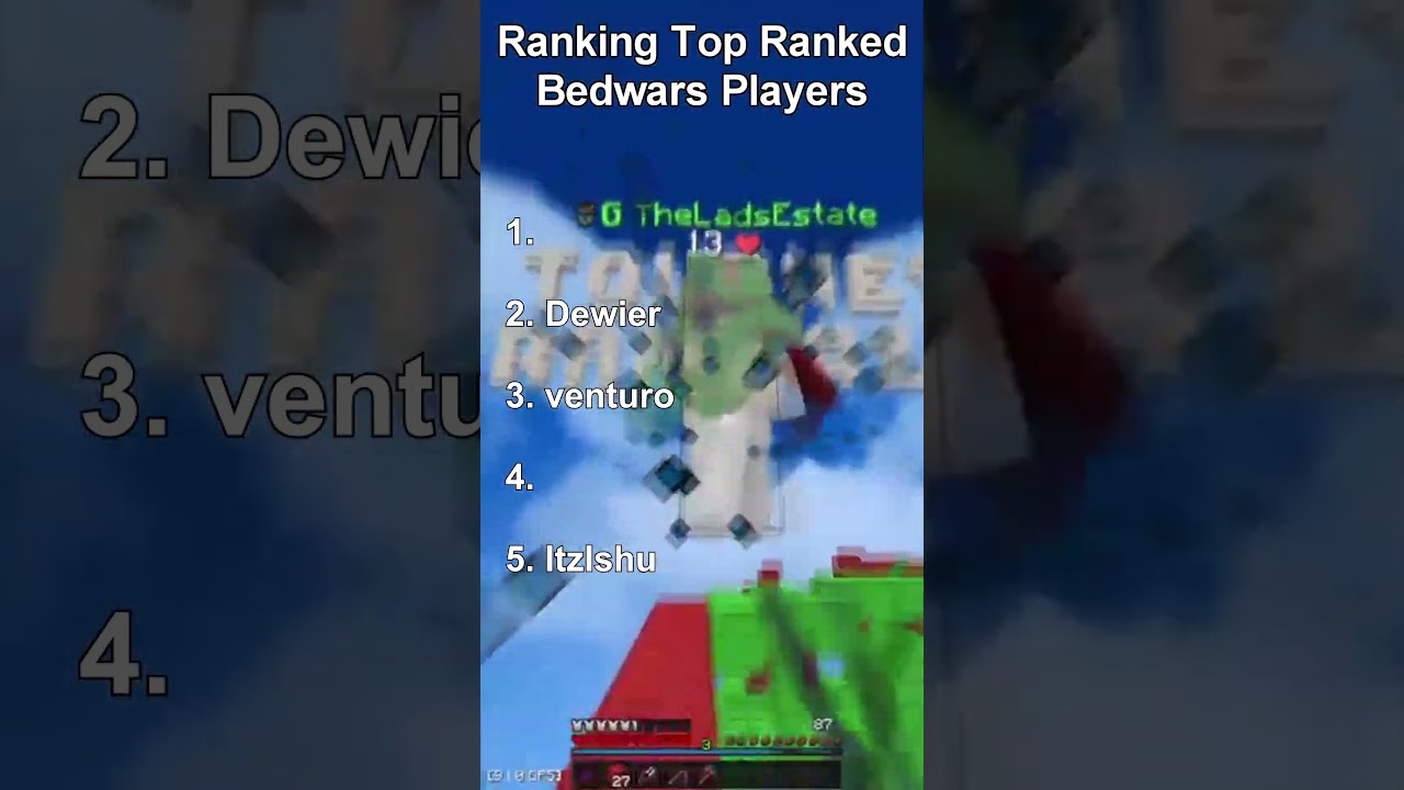 Ranking the BEST Ranked Bedwars Players #shorts