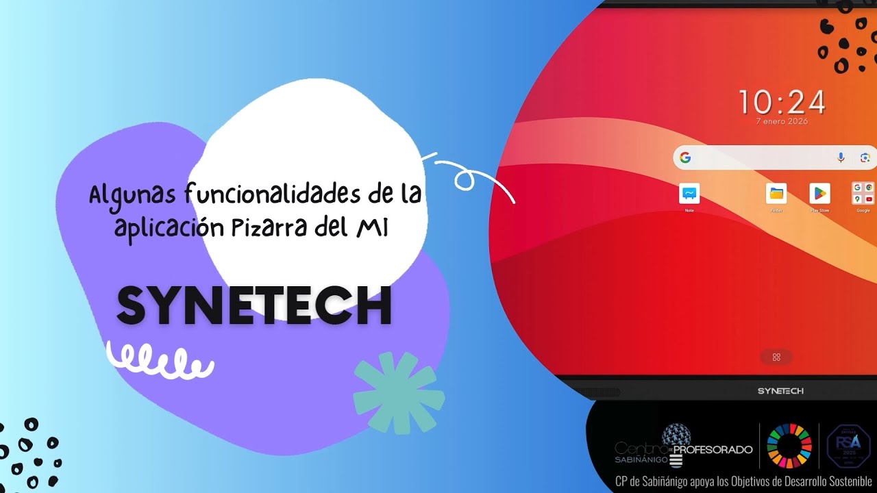 Aplicación pizarra del MI Synetech. Algunas funcionalidades