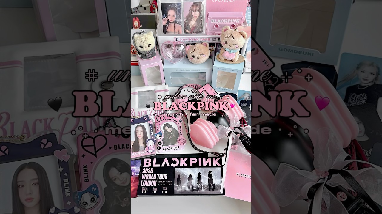 unboxing : BLACKPINK merch for DEADLINE UK tour 🩷 #kpop #blackpink #deadline #concert