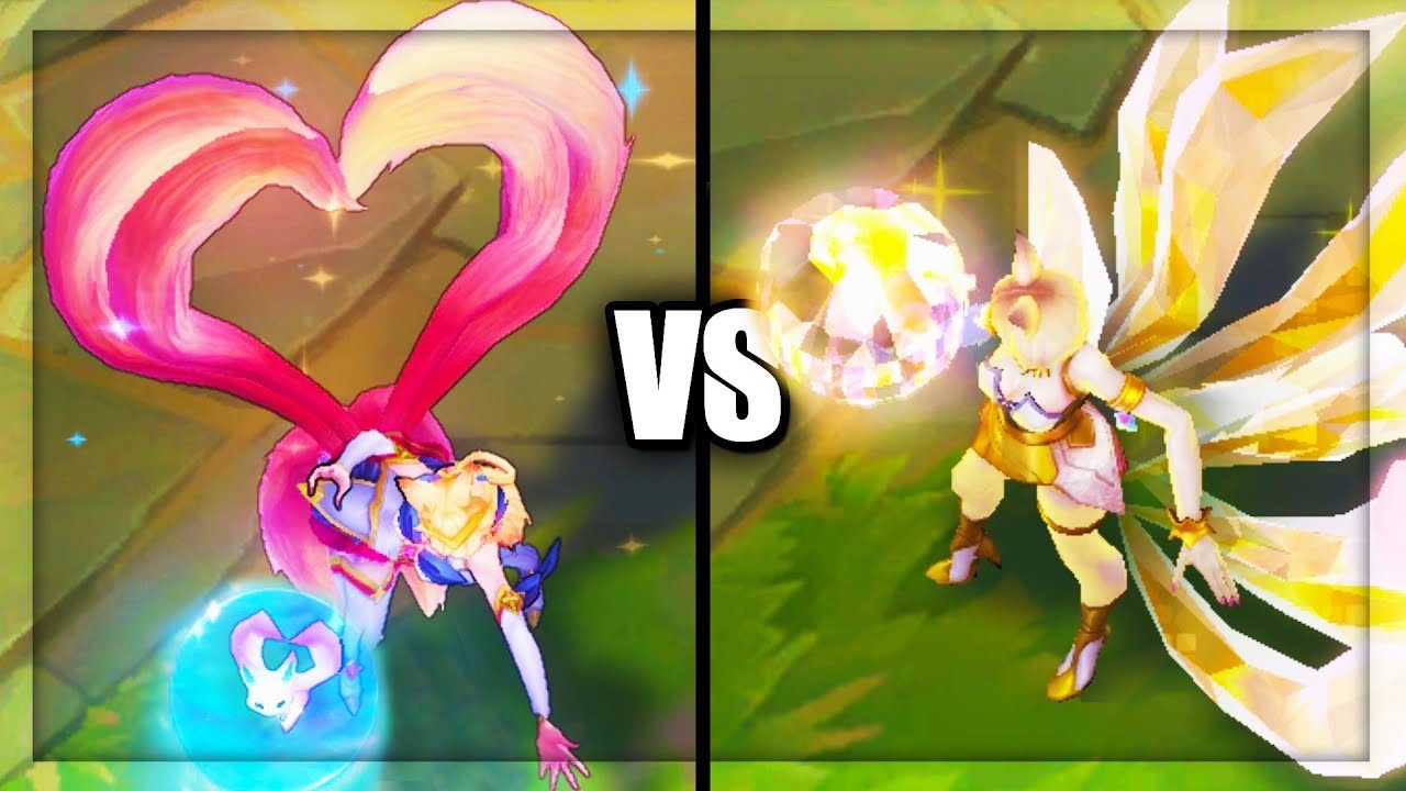 Prestige KDA Ahri vs Star Guardian Ahri Legendary vs Epic Skins Comparison (League of Legends)