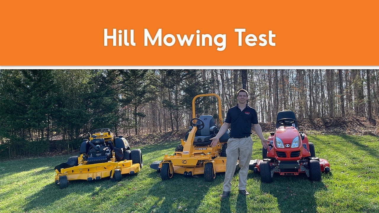 Hillside Mowing Comparison: Cub Cadet Pro Z 972 SD, Wright ZK72 and Kubota GR2120